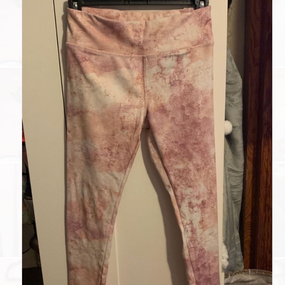 Pink multi-colored leggings